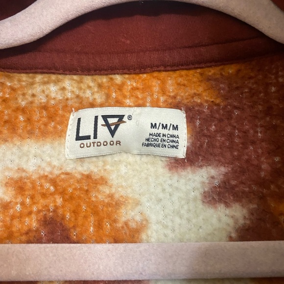LIV Outdoor Southwestern print Sherpa Pullover Sz M - Picture 3 of 5